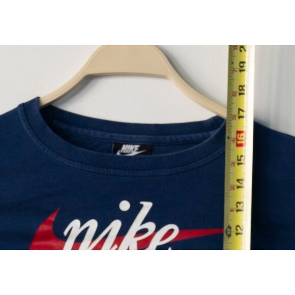 Nike Women's Cropped Logo Sport Casual T-Shirt Athletic Blue Size XL - Picture 4 of 5
